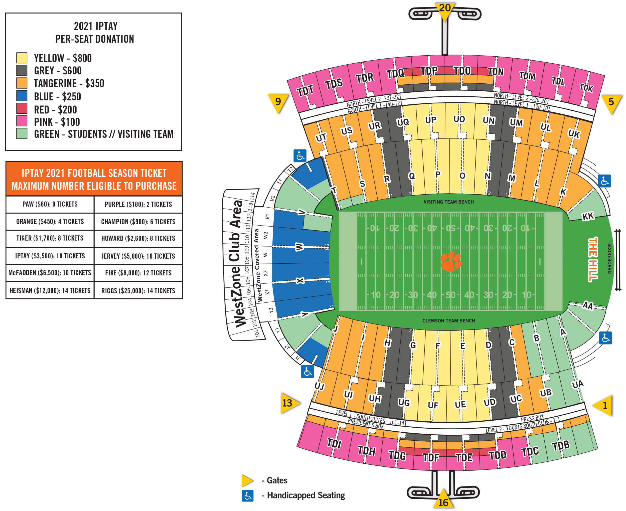 Clemson University Parking Map